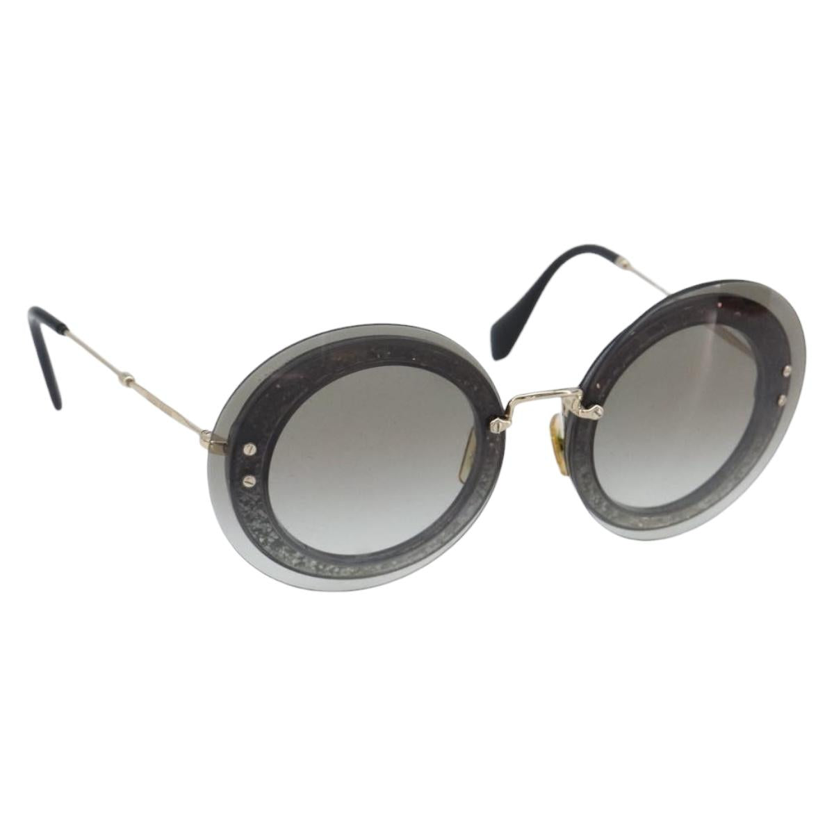 Miu Miu Sunglasses Plastic Gold Tone