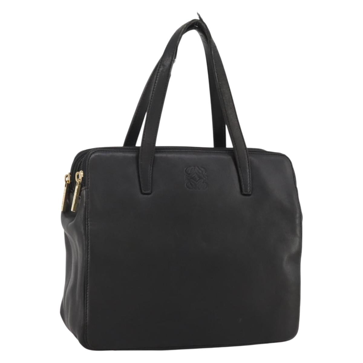 Loewe Handbag Leather Black Gold