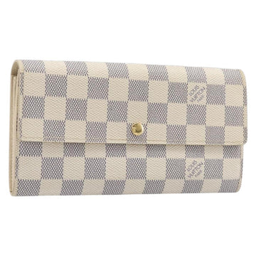 Louis Vuitton Damier Azur Portefeuille Sarah Long Wallet (Grade B)