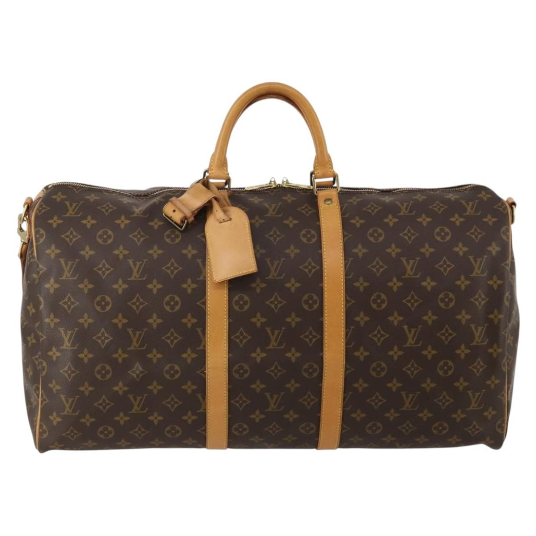 LOUIS VUITTON Monogram Keepall Bandouliere 55 Boston Bag M41414 LV Auth 194346V