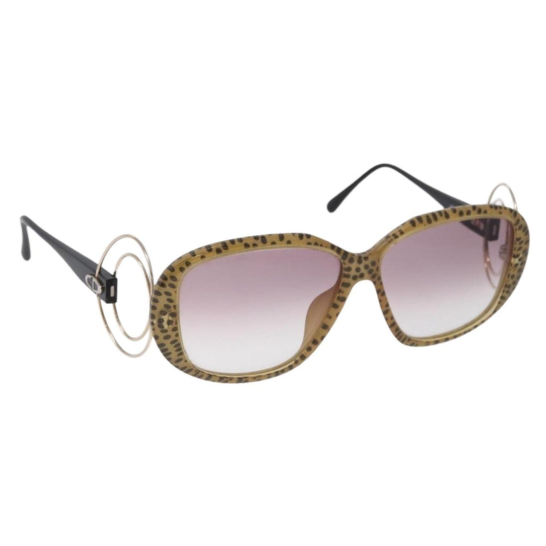 Christian Dior Sunglasses Plastic Beige Gold Tone