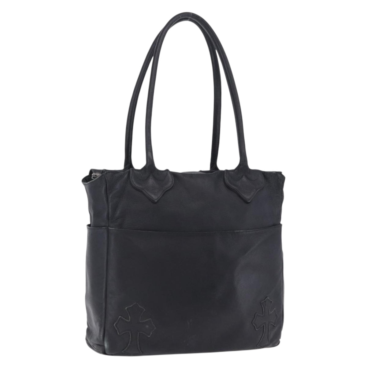Chrome Hearts Tote Bag Leather Black