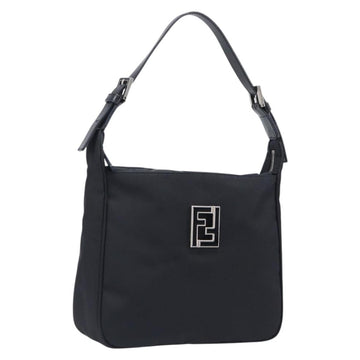 Fendi Shoulder Bag Nylon Black Silver