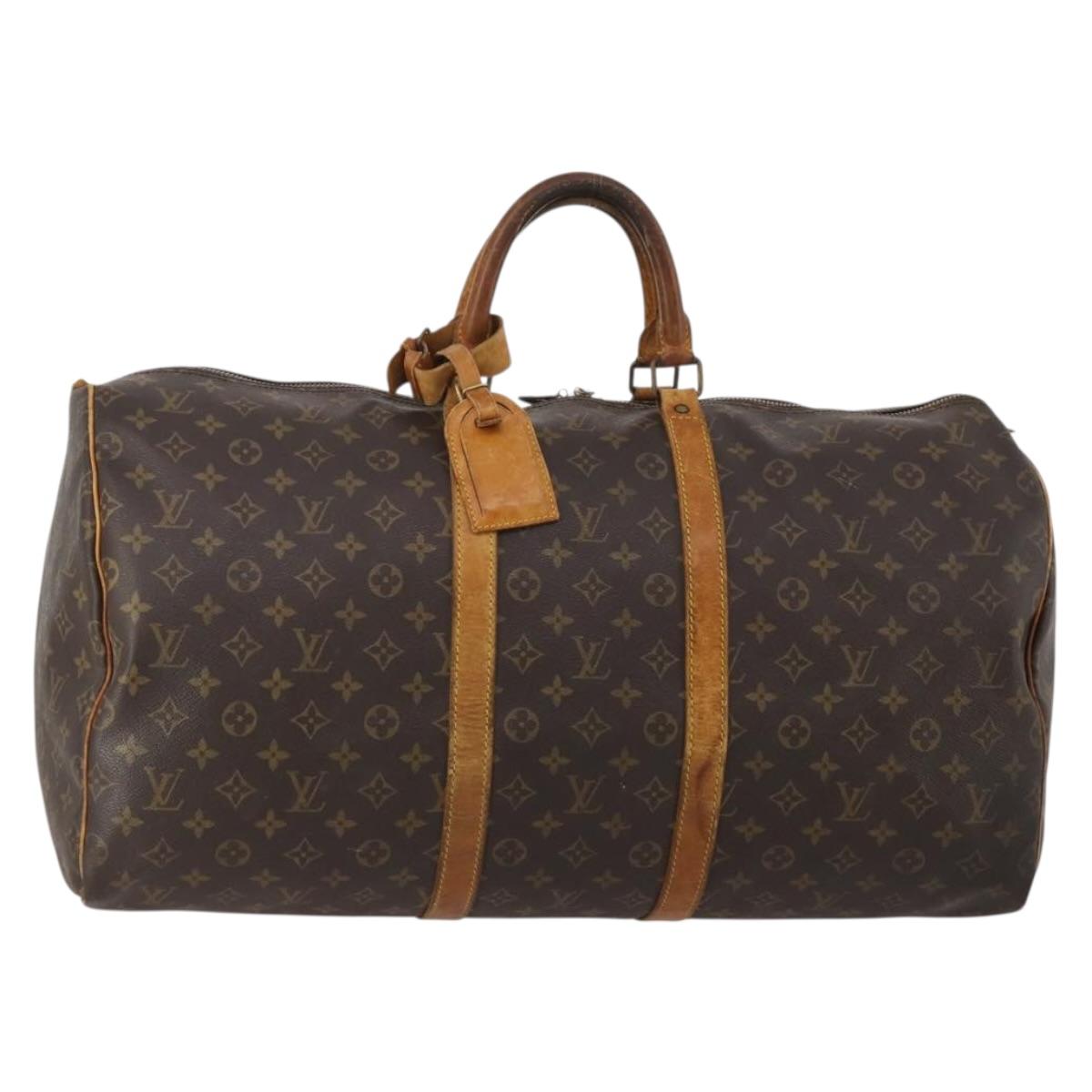Louis Vuitton Monogram Keepall 55 Boston Bag (Grade D)