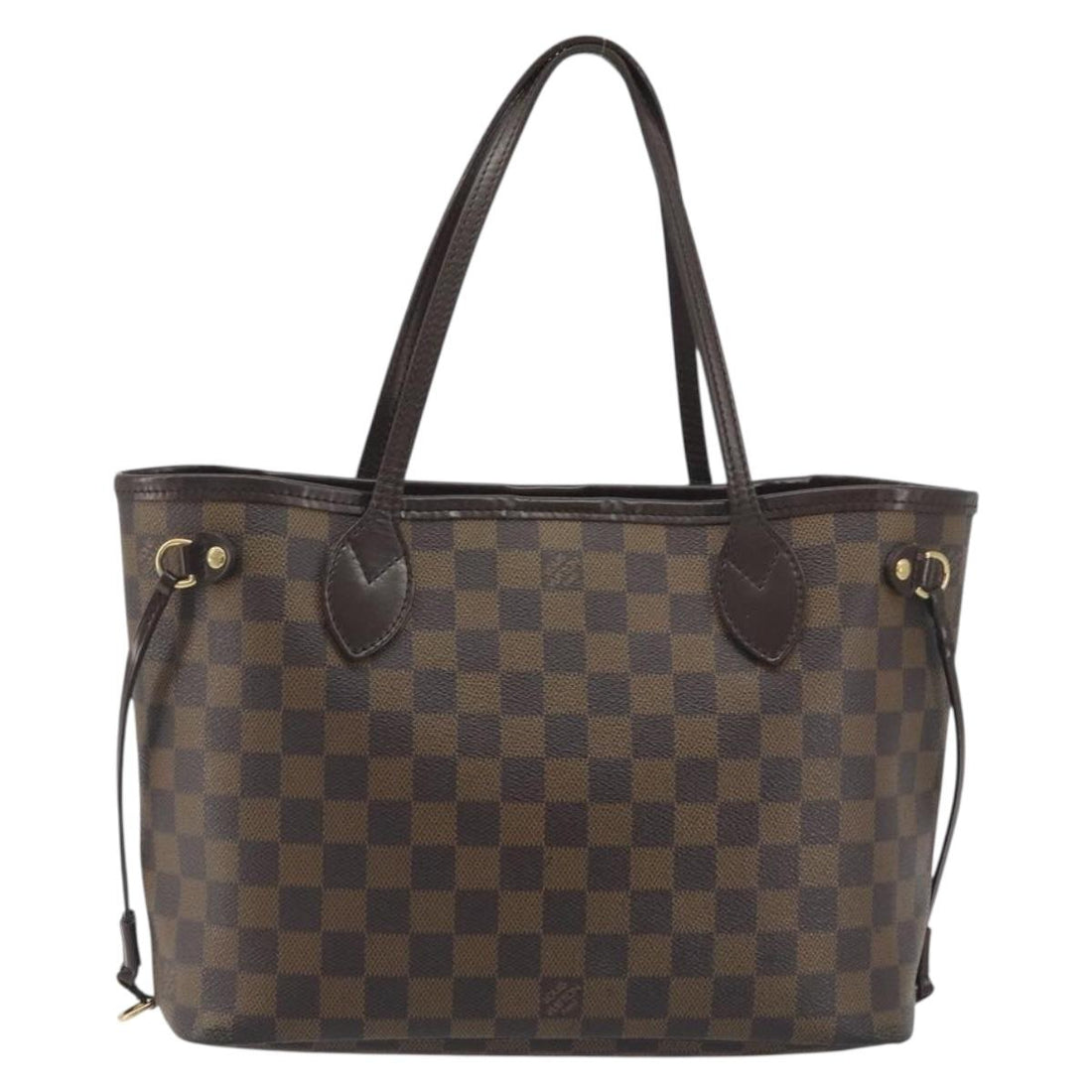 LOUIS VUITTON Damier Ebene Neverfull PM Tote Bag N51109 LV Auth 197530