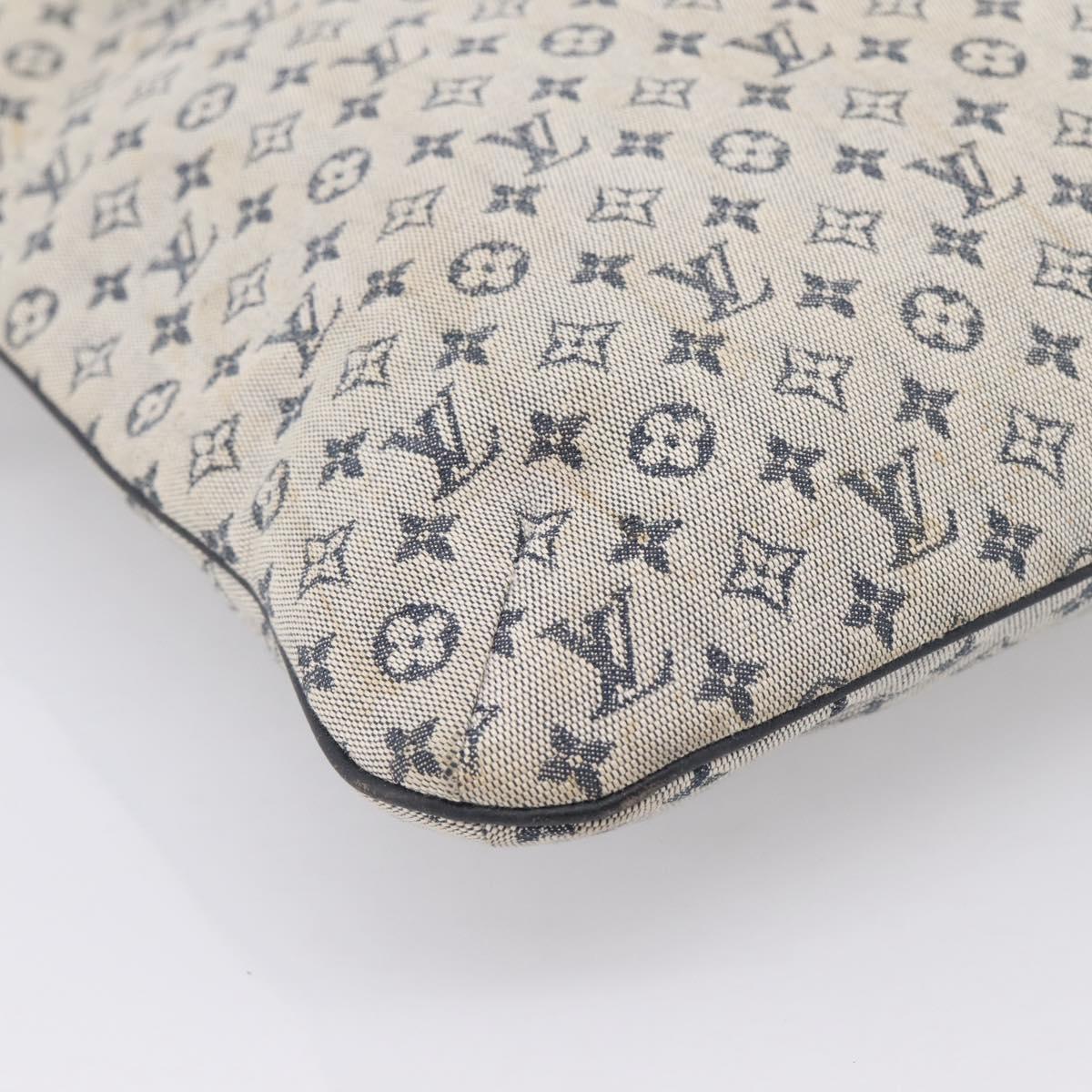 LOUIS VUITTON Monogram Mini Franoise Tote Bag 2way Blue M92208 LV Auth BA14979