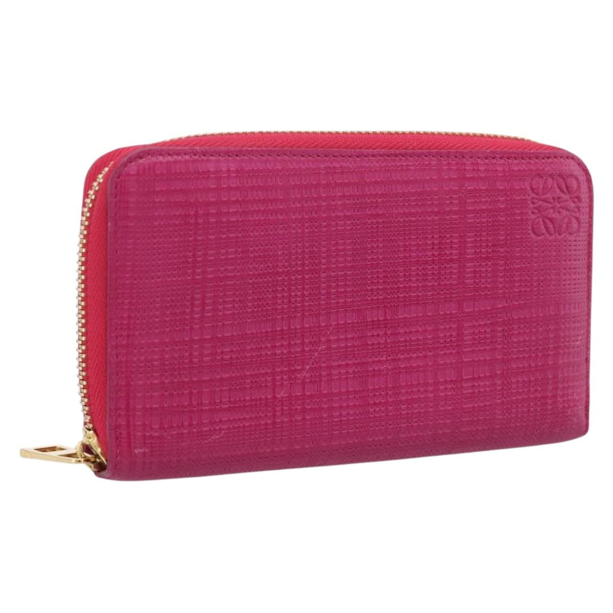 Loewe Wallet Leather Pink Gold