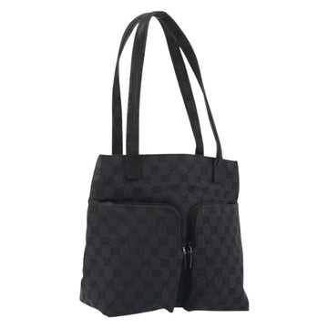 GUCCI GG Canvas Tote Bag Black Silver 002 1076 2684 Auth ka5725