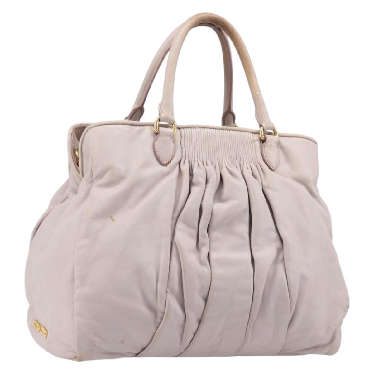 Miu Miu Handbag Leather Pink Gold