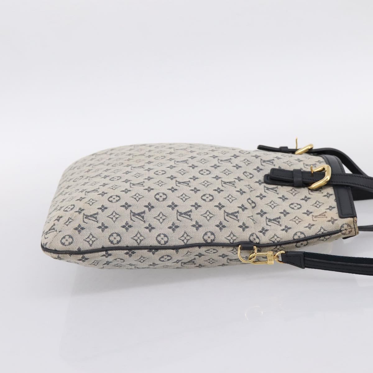 LOUIS VUITTON Monogram Mini Franoise Tote Bag 2way Blue M92208 LV Auth BA14979
