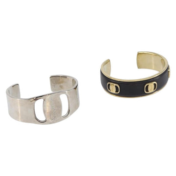 Salvatore Ferragamo Bangle Metal 2 Set Silver Black