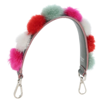 Fendi Strap Leather Multicolor Silver