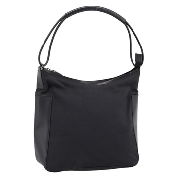 GUCCI Shoulder Bag Canvas outlet Black Silver 001 8766 Auth 198290A