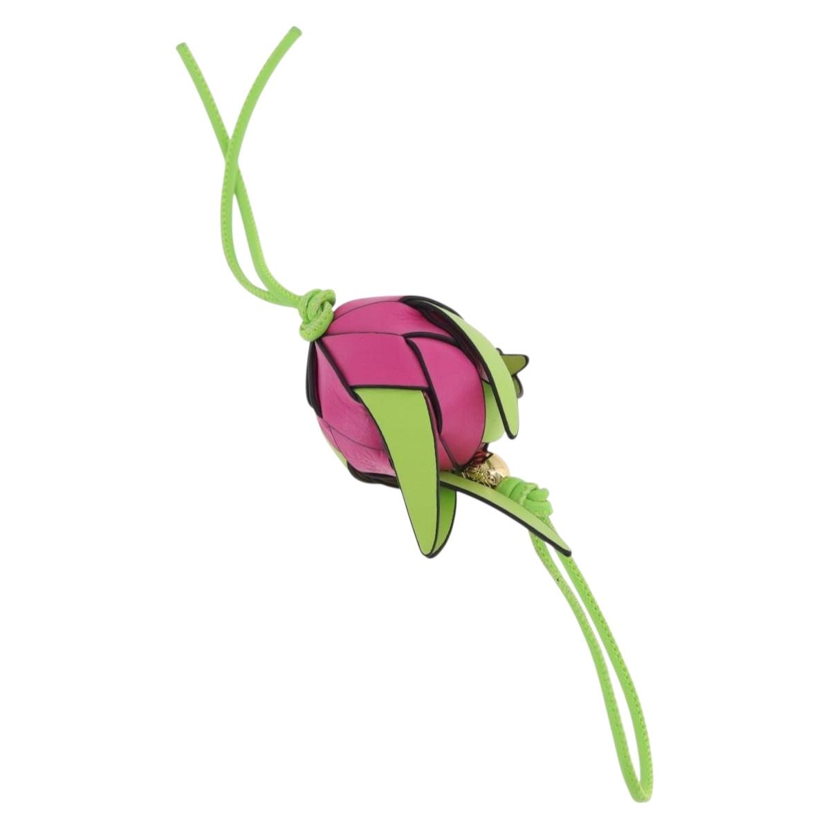 Loewe Dragon Fruit Charm Leather Pink Gold