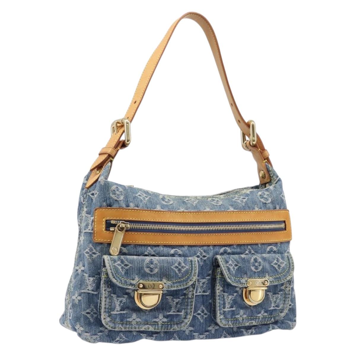 Louis Vuitton Monogram Denim Buggy PM Bag Blue