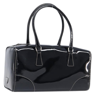 Prada Handbag Patent leather Black Silver