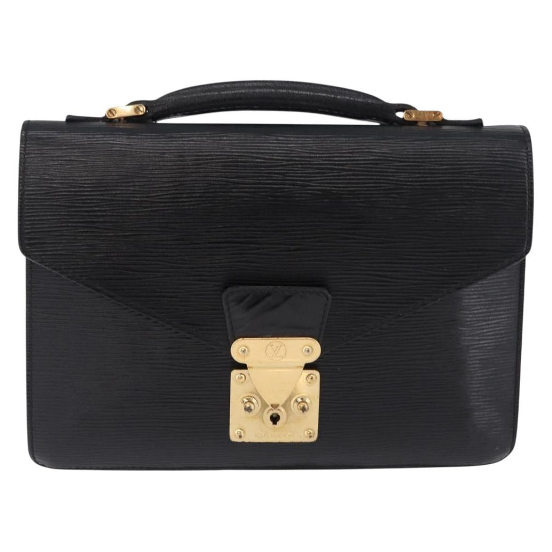 LOUIS VUITTON Epi Biface Clutch Bag Black M52322 LV Auth 197004