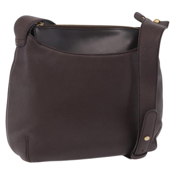 Loewe Shoulder Bag Leather Dark Brown Gold Tone