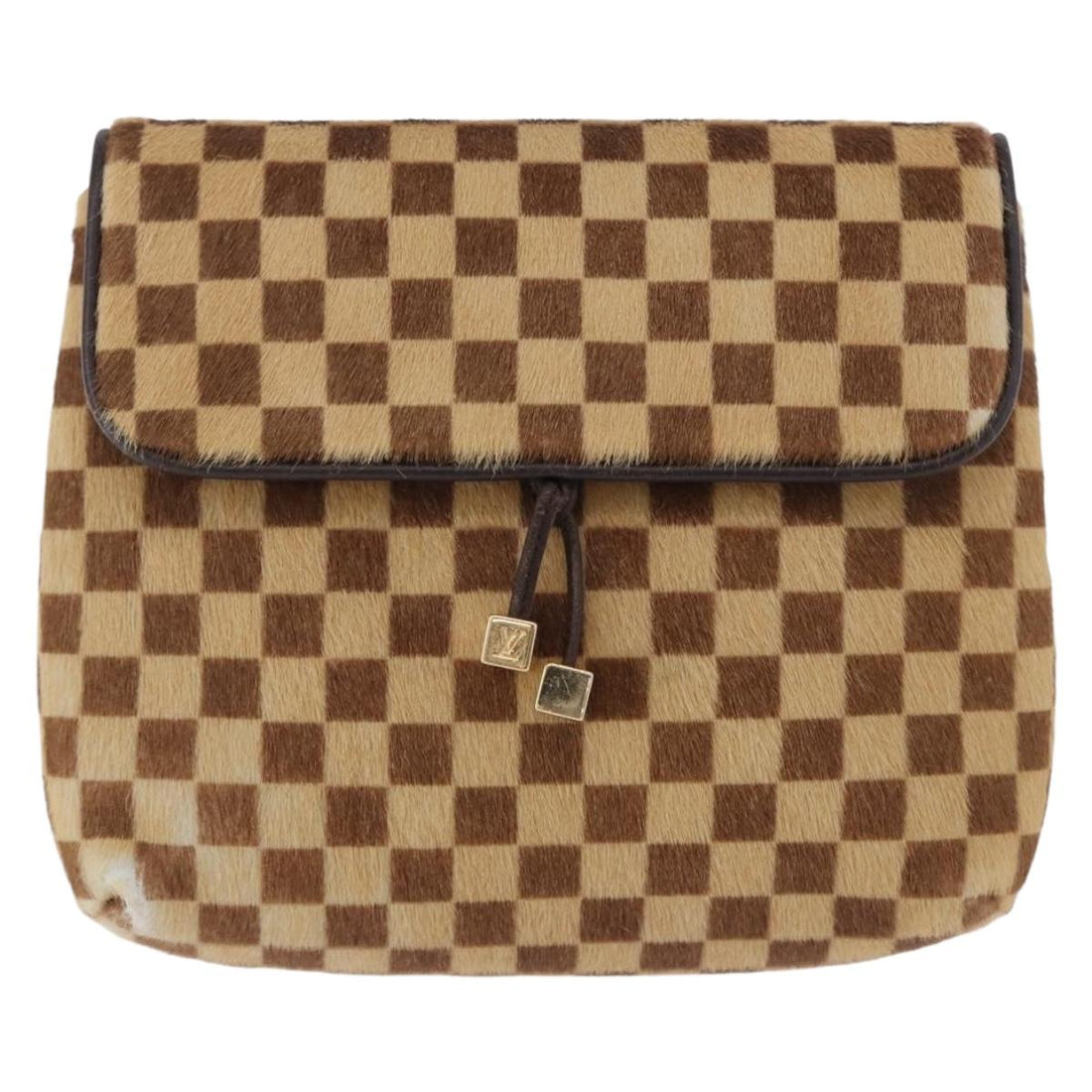 LOUIS VUITTON Damie Sovage Gazelle Harako leather Brown LV Auth am12331A
