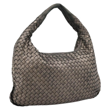 BOTTEGA VENETA INTRECCIATO Hobo Shoulder Bag Leather Gold 115653 Auth ep15710