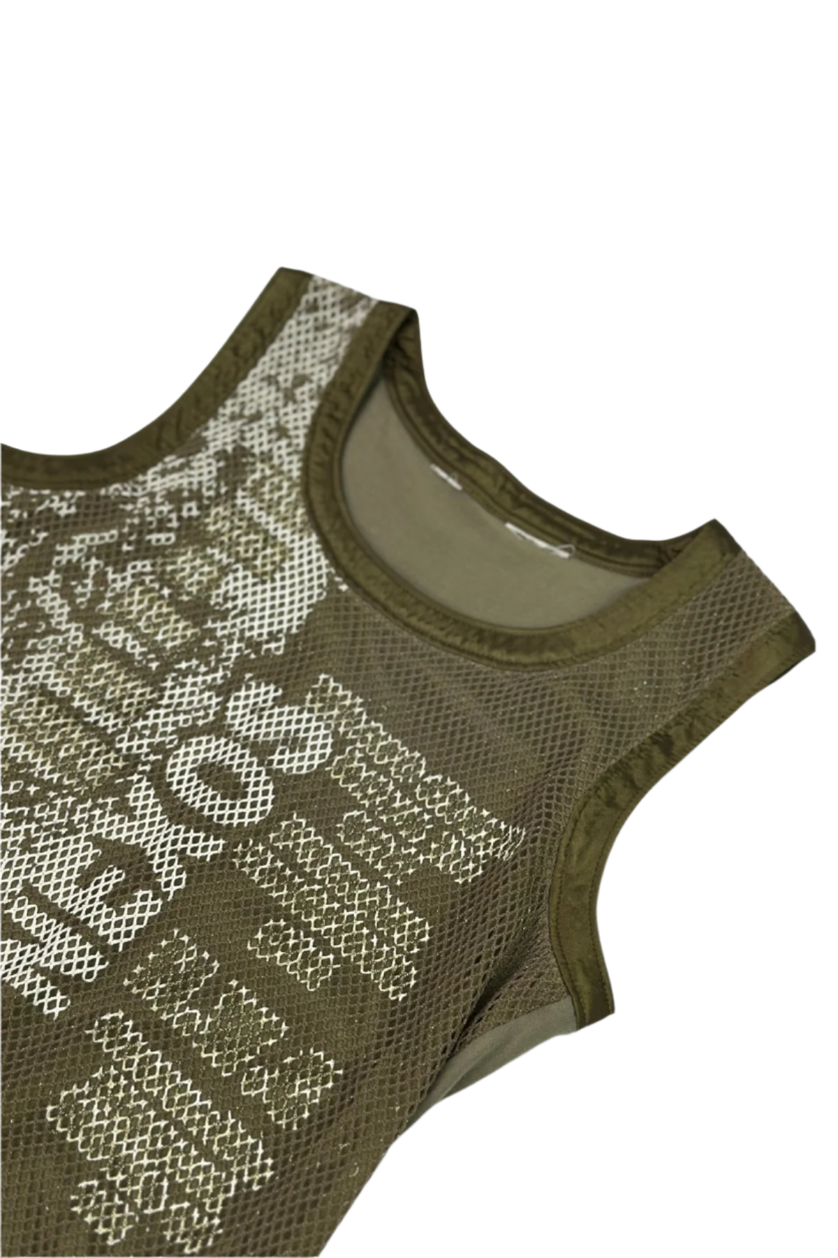 Mesh Graphic Print Tank Top