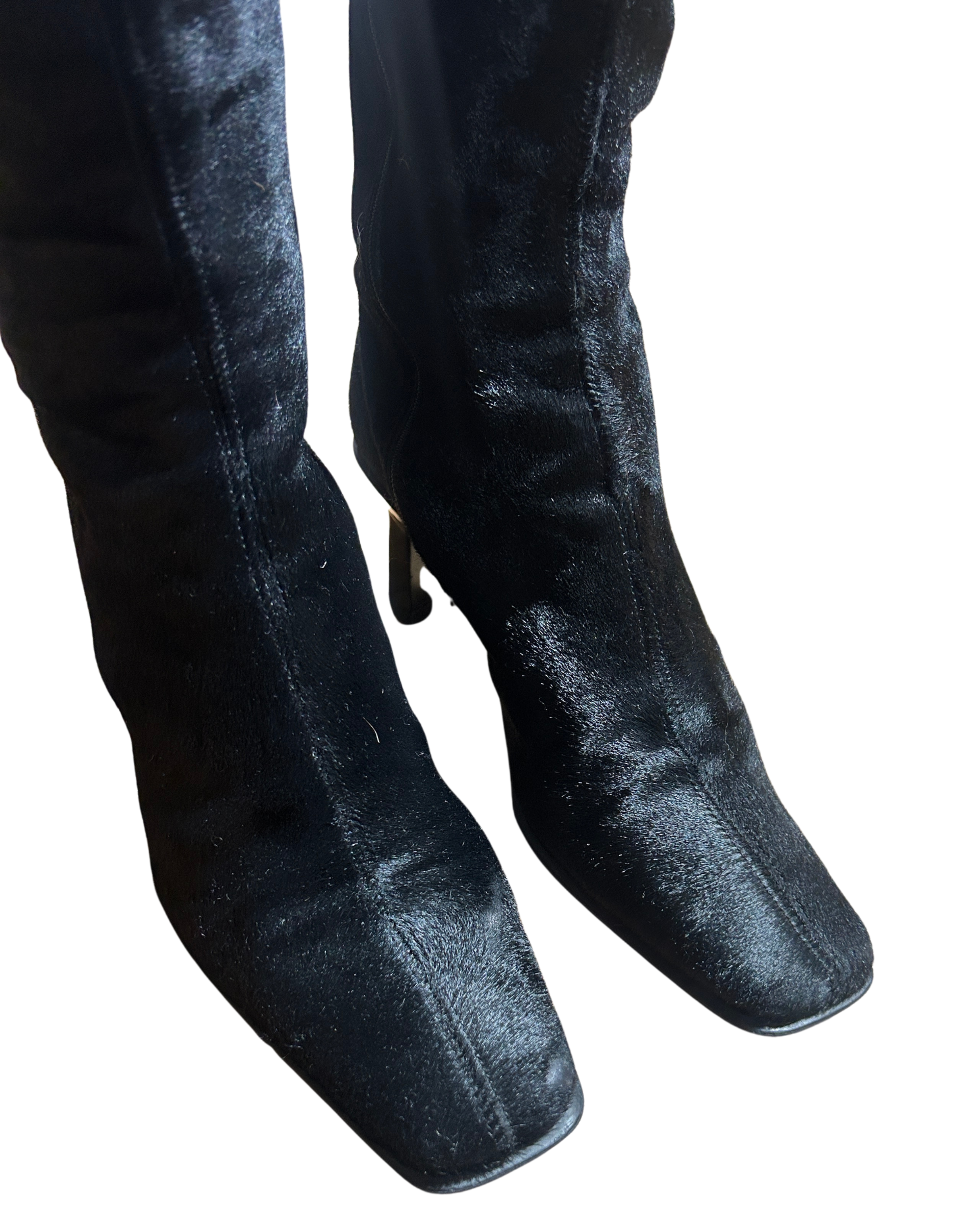 Pony Hair Mid-Calf Boot