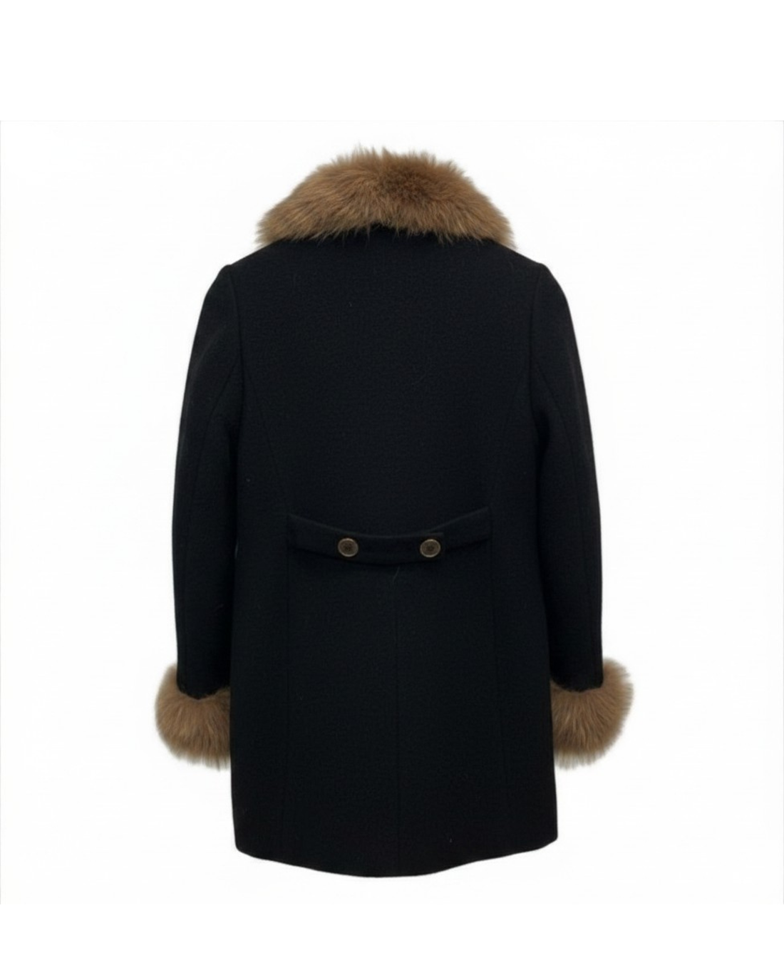 Banner Barrett Wool Coat with Fur Collar & Cuffs