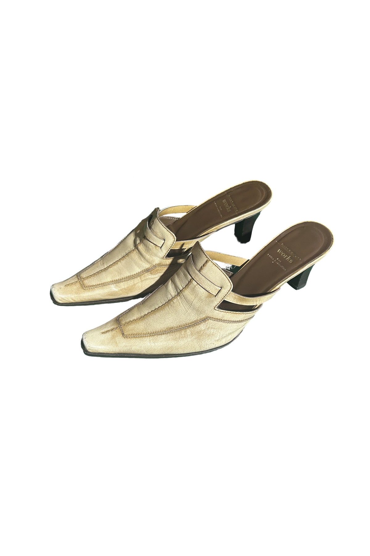 Pointed Tan Cowboy Mule