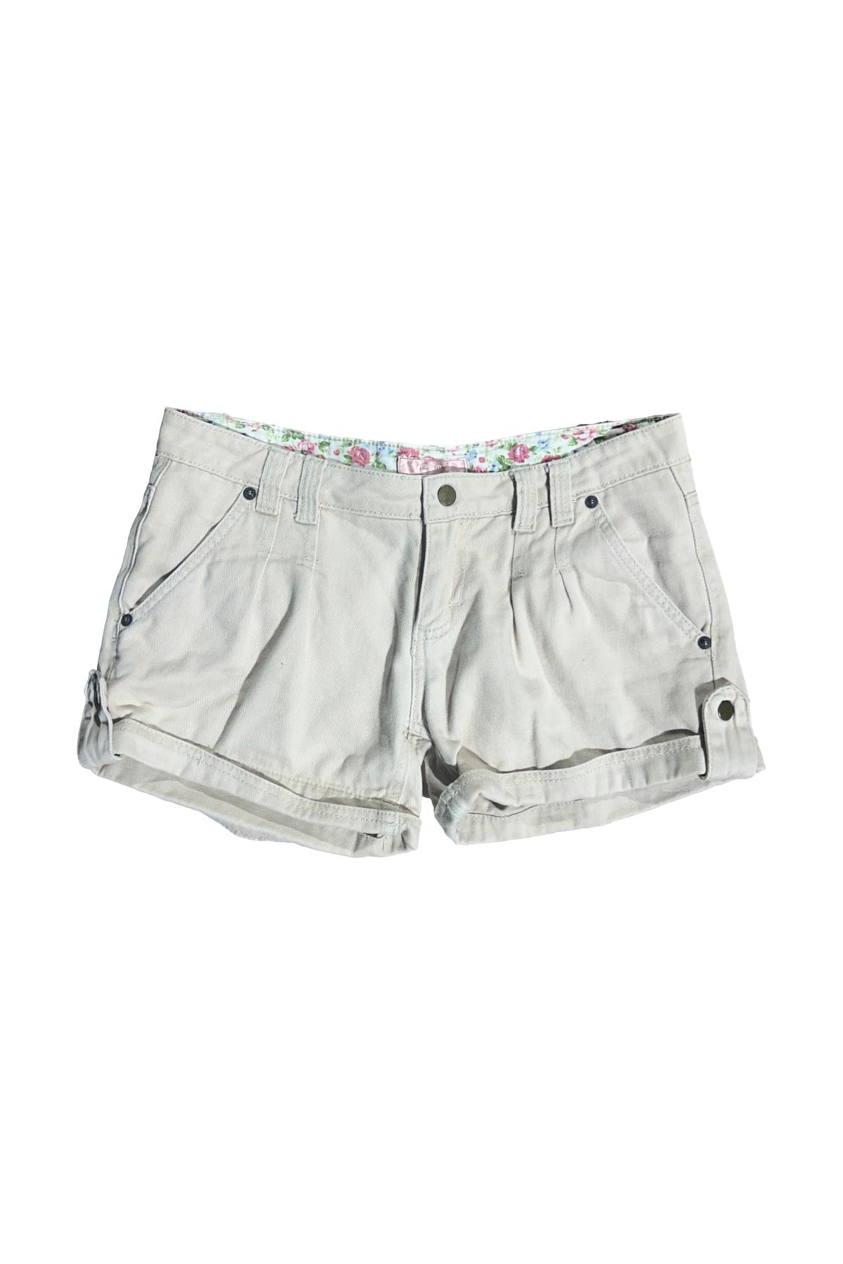 Cargo Cream Mini Shorts