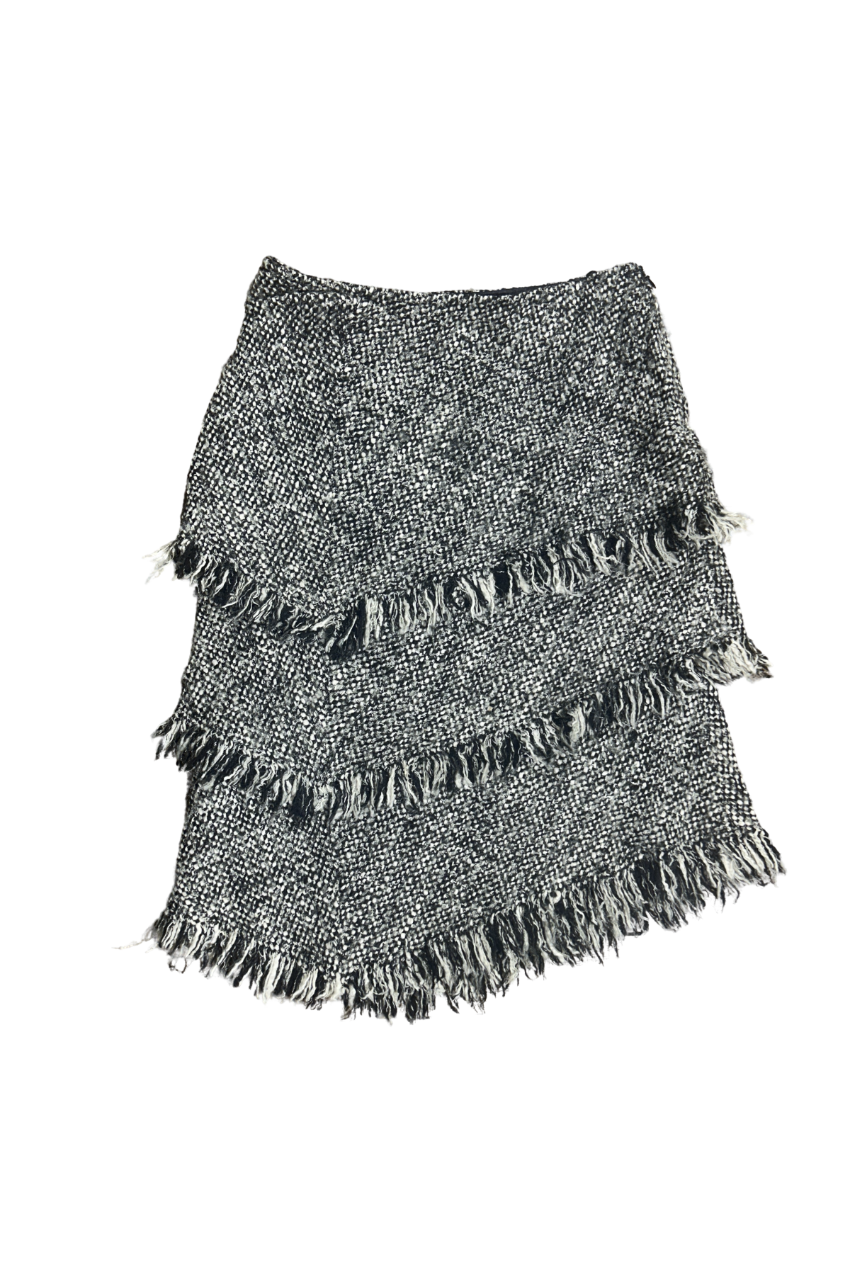 Houndstooth Layered Midi Skirt