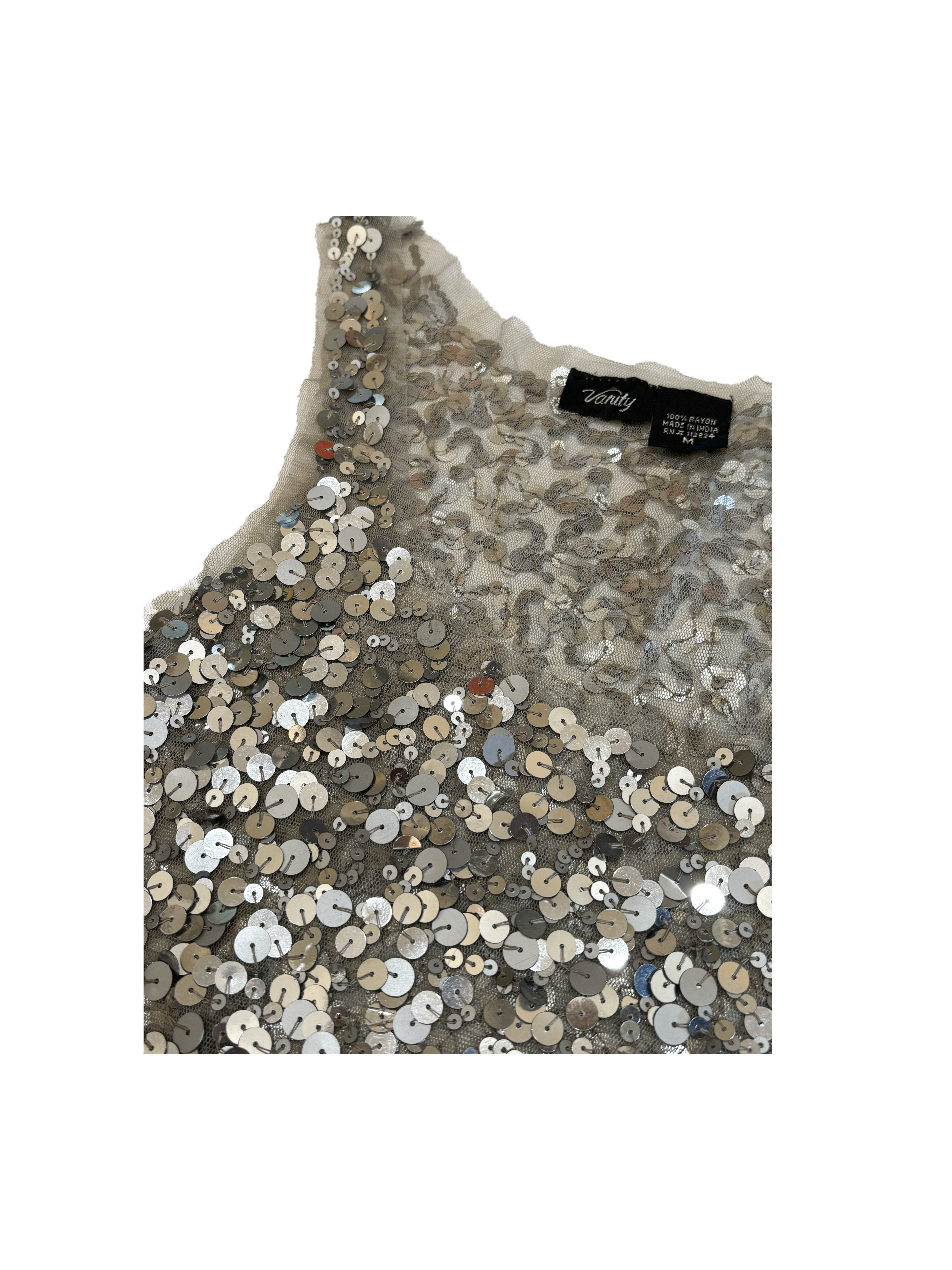 Silver Sequin Tank