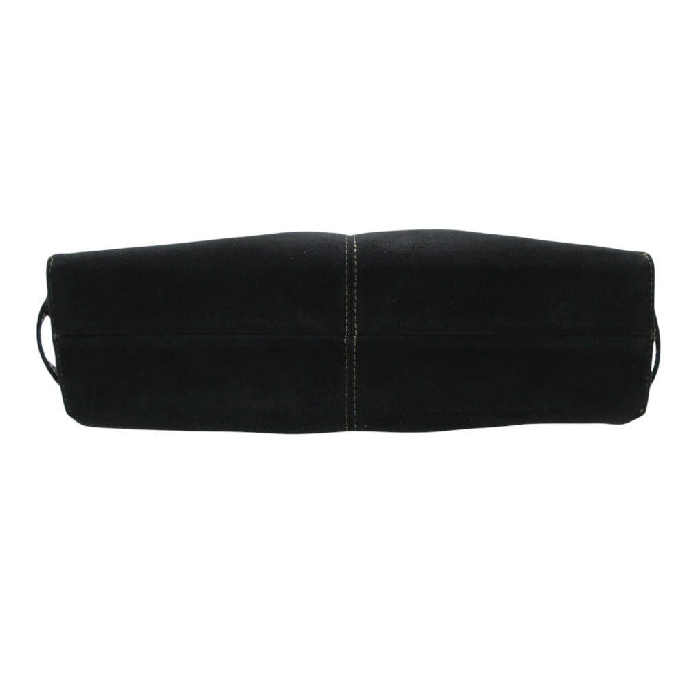 Hamano Suede Leather Tote Handbag Black Women's