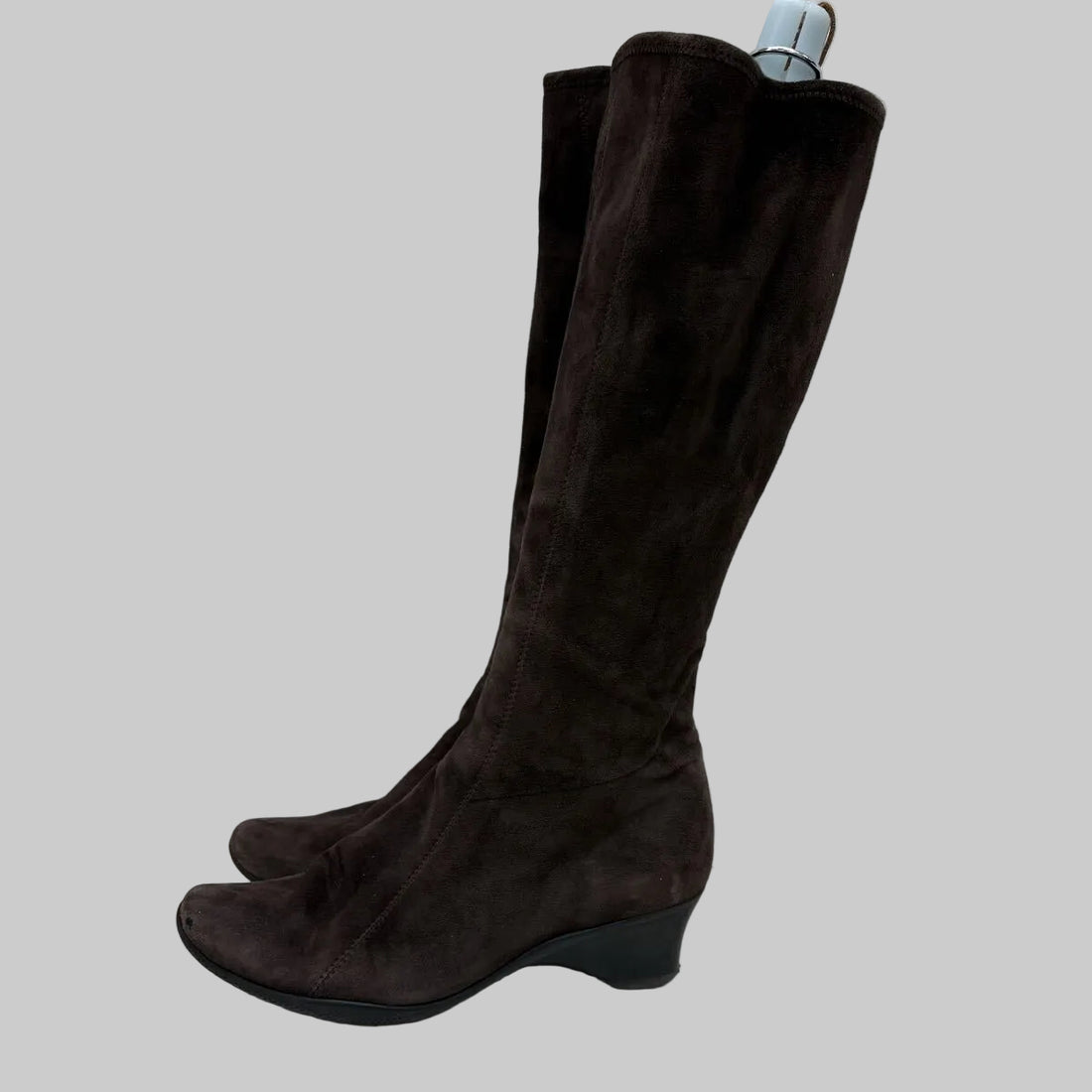 Ginza Yoshinoya Dark Brown Suede Long Boots