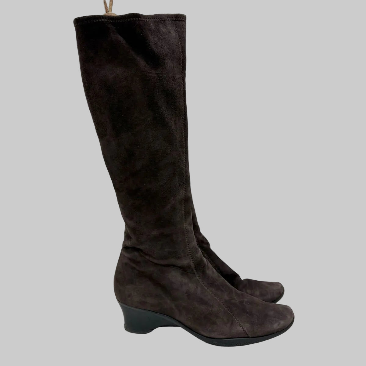 Ginza Yoshinoya Dark Brown Suede Long Boots