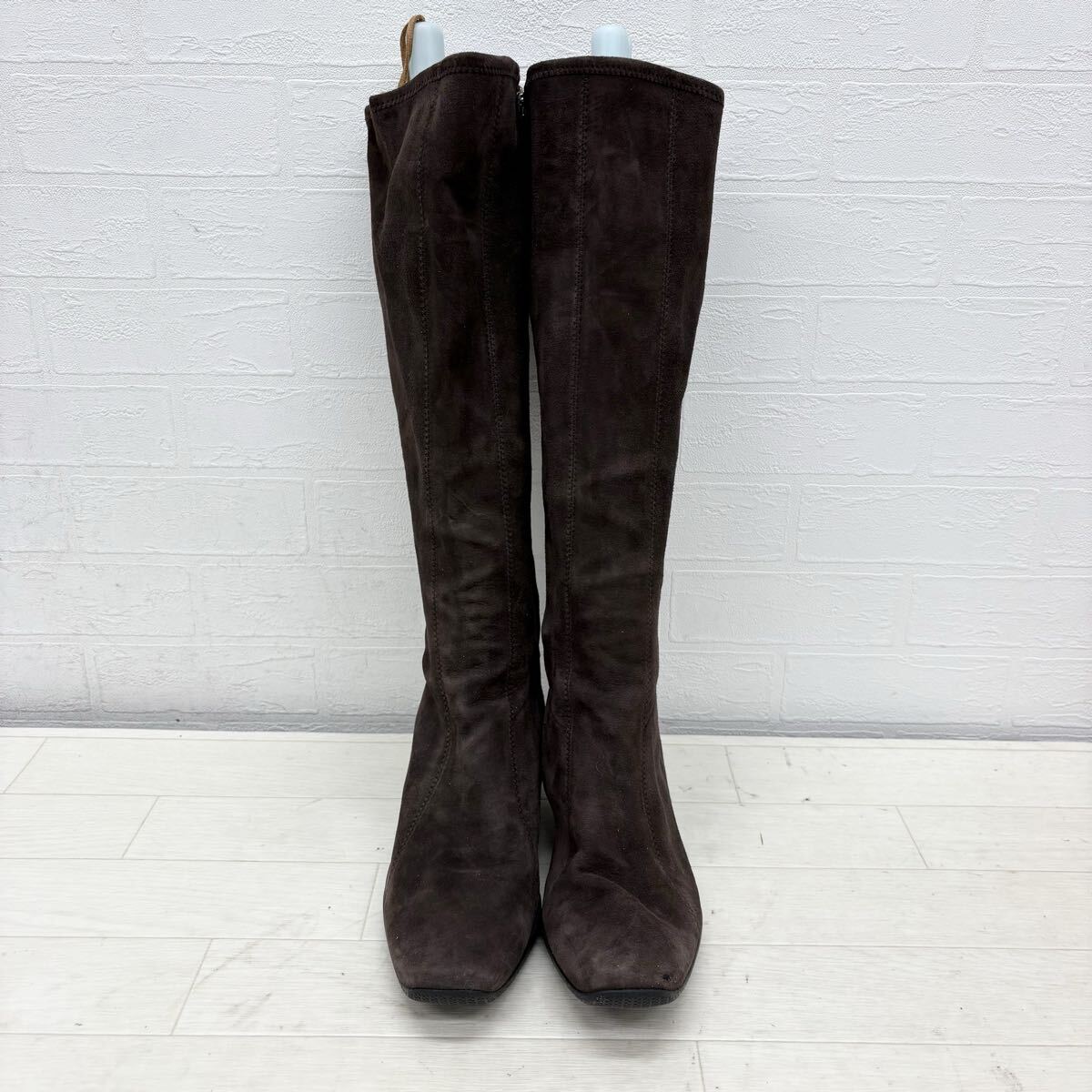 Ginza Yoshinoya Dark Brown Suede Long Boots