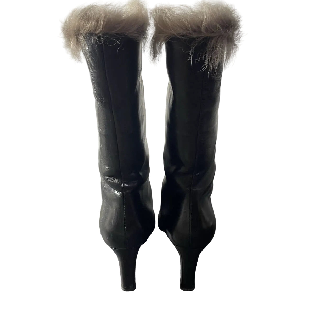 Fur Lined Leather Long Boots