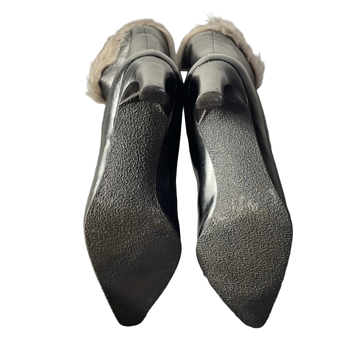 Fur Lined Leather Long Boots