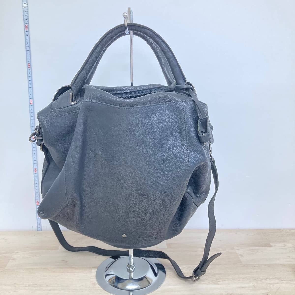 Comptoir Des Cotonniers 2-Way Handbag Shoulder Bag Black Textured