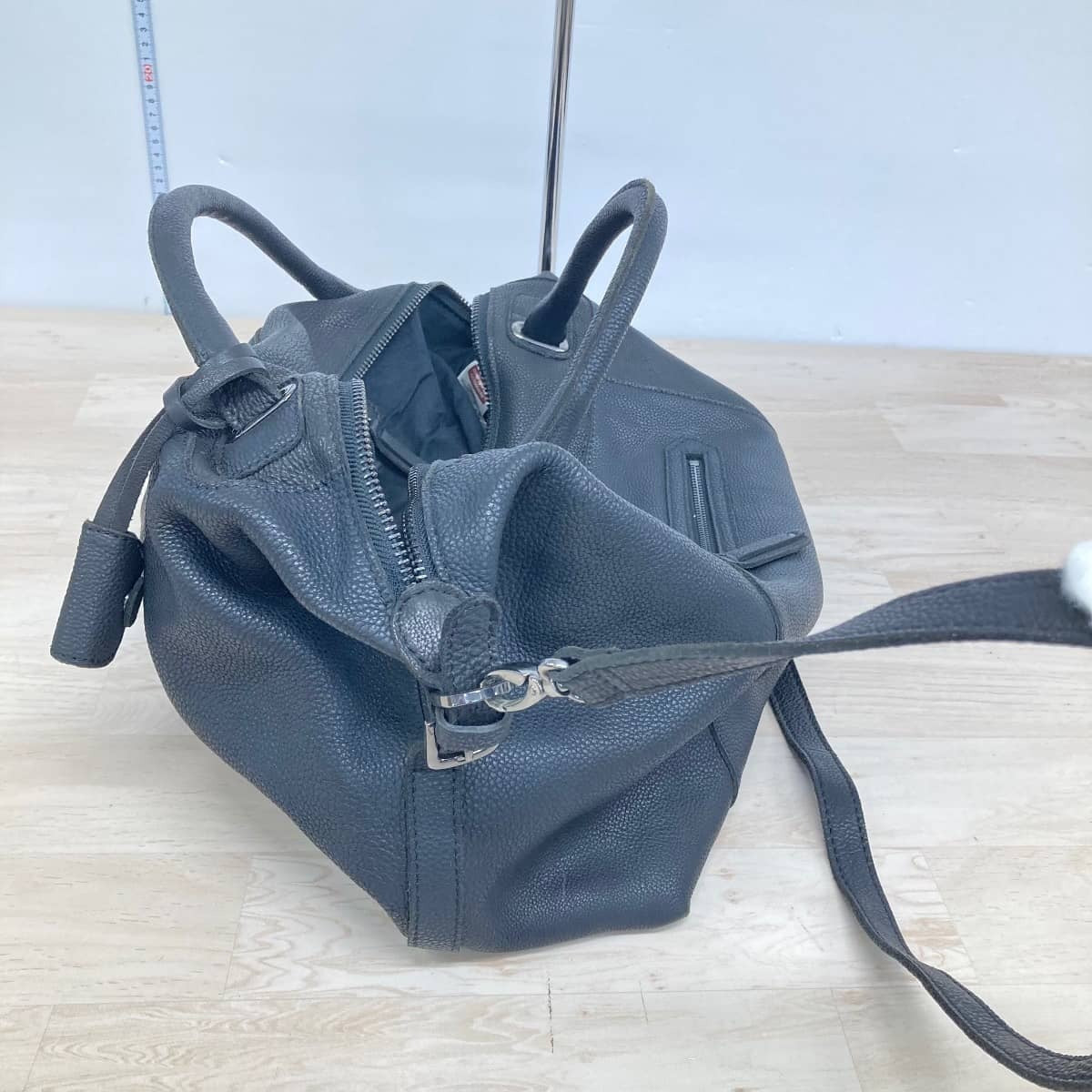 Comptoir Des Cotonniers 2-Way Handbag Shoulder Bag Black Textured