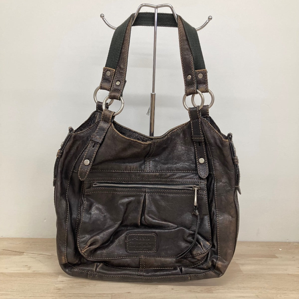 Fossil Dark Brown Leather Handbag