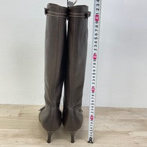 Dark Brown Ribbon Long Boots