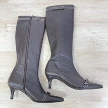Dark Brown Ribbon Long Boots