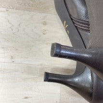 Dark Brown Ribbon Long Boots