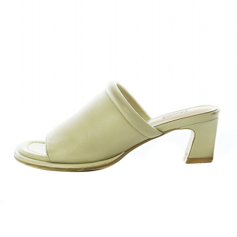 Beige Heel Mules