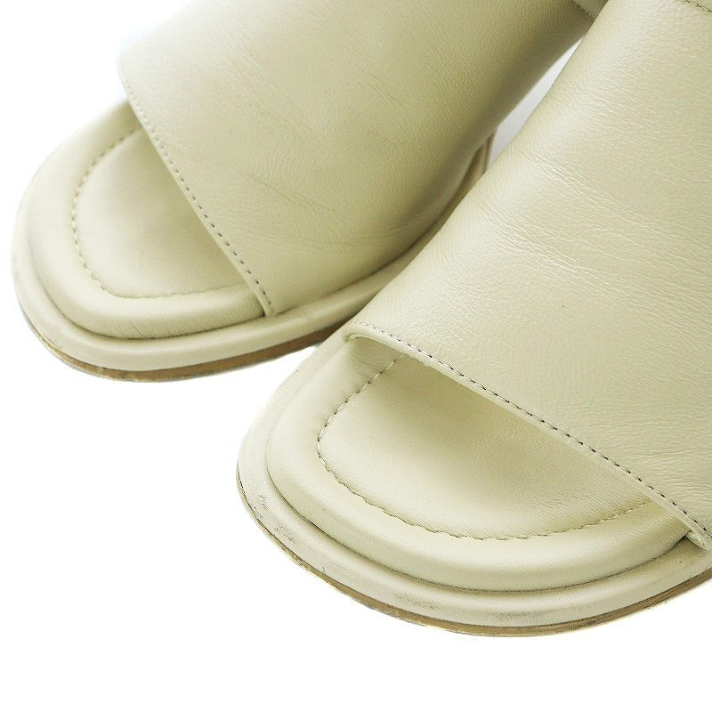 Beige Heel Mules