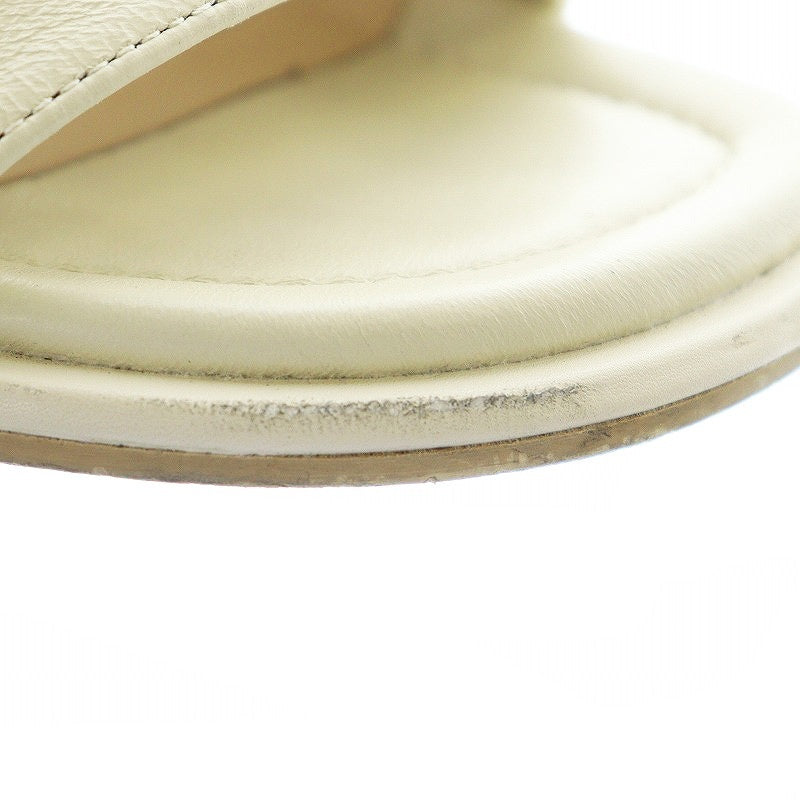 Beige Heel Mules