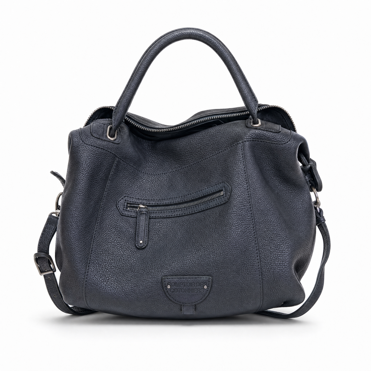 Comptoir Des Cotonniers 2-Way Handbag Shoulder Bag Black Textured